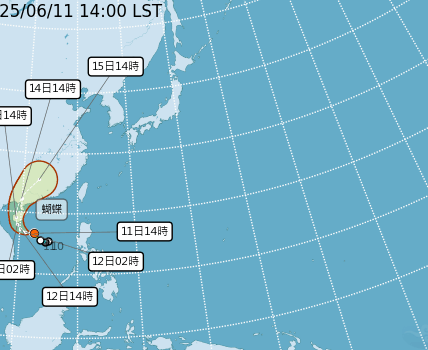 今年首颱「蝴蝶」生成　將登陸海南對台無直接影響