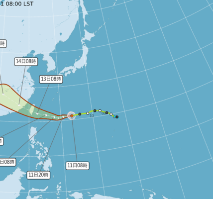 颱風楊柳逼近！週三、四影響台灣 暴風圈侵襲機率逾八成