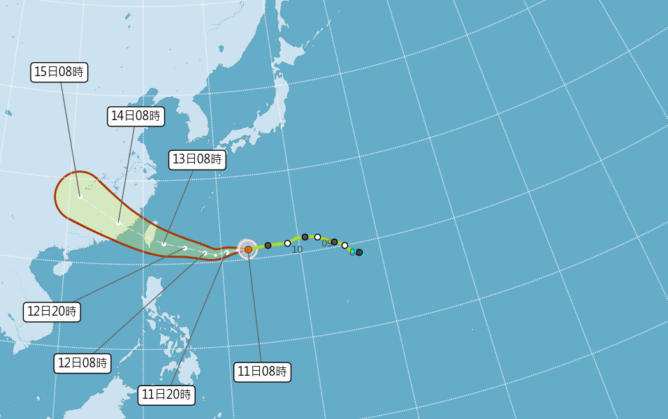 颱風楊柳逼近！週三、四影響台灣 暴風圈侵襲機率逾八成