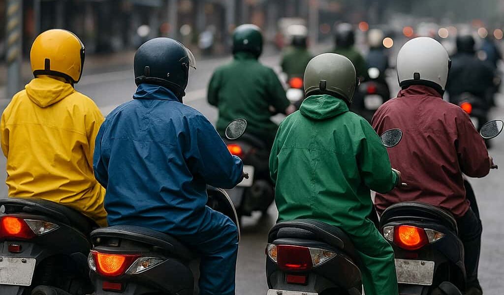 沒下雨卻滿街「雨衣大軍」？網揭暖心真相：冬天最強防風衣